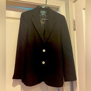 Lauren by Ralph Lauren Black wool dress blazer just like new!